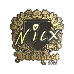 Sticker | nicx (Gold) | Budapest 2025