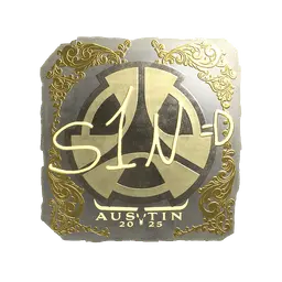 Sticker | s1n (Gold) | Austin 2025