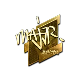 Sticker | MAJ3R (Gold) | Boston 2018