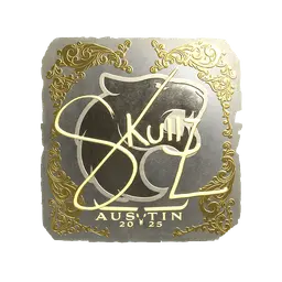 Sticker | skullz (Gold) | Austin 2025