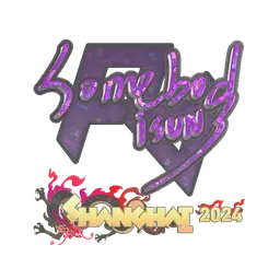 Sticker | somebody (Glitter) | Shanghai 2024