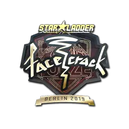 Sticker | facecrack (Gold) | Berlin 2019