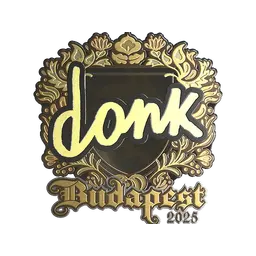 Sticker | donk (Gold) | Budapest 2025