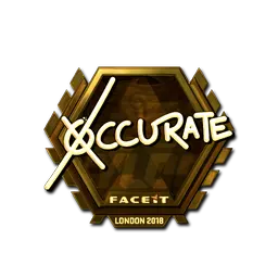 Sticker | xccurate (Gold) | London 2018