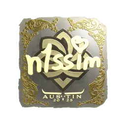 Sticker | n1ssim (Gold) | Austin 2025