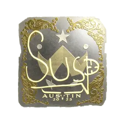 Sticker | susp (Gold) | Austin 2025