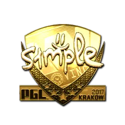 Sticker | s1mple (Gold) | Krakow 2017