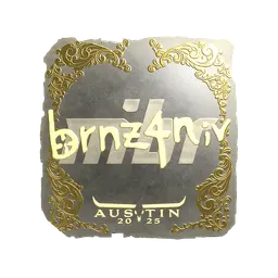 Sticker | brnz4n (Gold) | Austin 2025