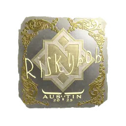 Sticker | riskyb0b (Gold) | Austin 2025