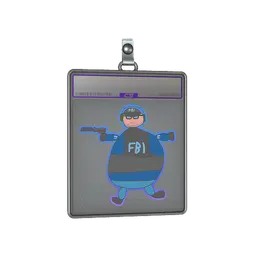 Sticker Slab | Poorly Drawn FBI (Holo)