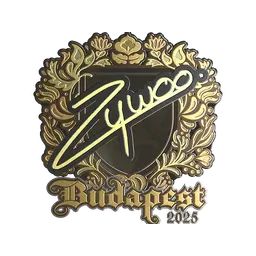 Sticker | ZywOo (Gold) | Budapest 2025