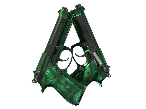 Dual Berettas | Polished Malachite float preview