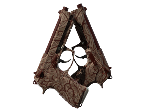 Dual Berettas | Pyre float preview