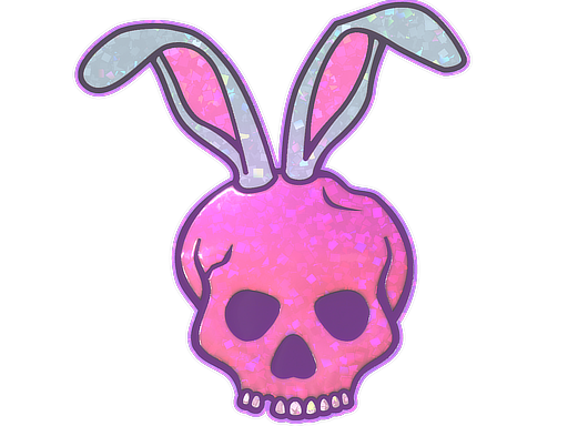 Sticker | Skull Bunny (Glitter)