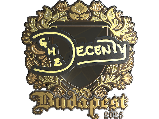 Sticker | decenty (Gold) | Budapest 2025