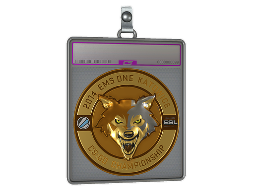 Sticker Slab | Gold ESL Wolf (Foil) | Katowice 2014
